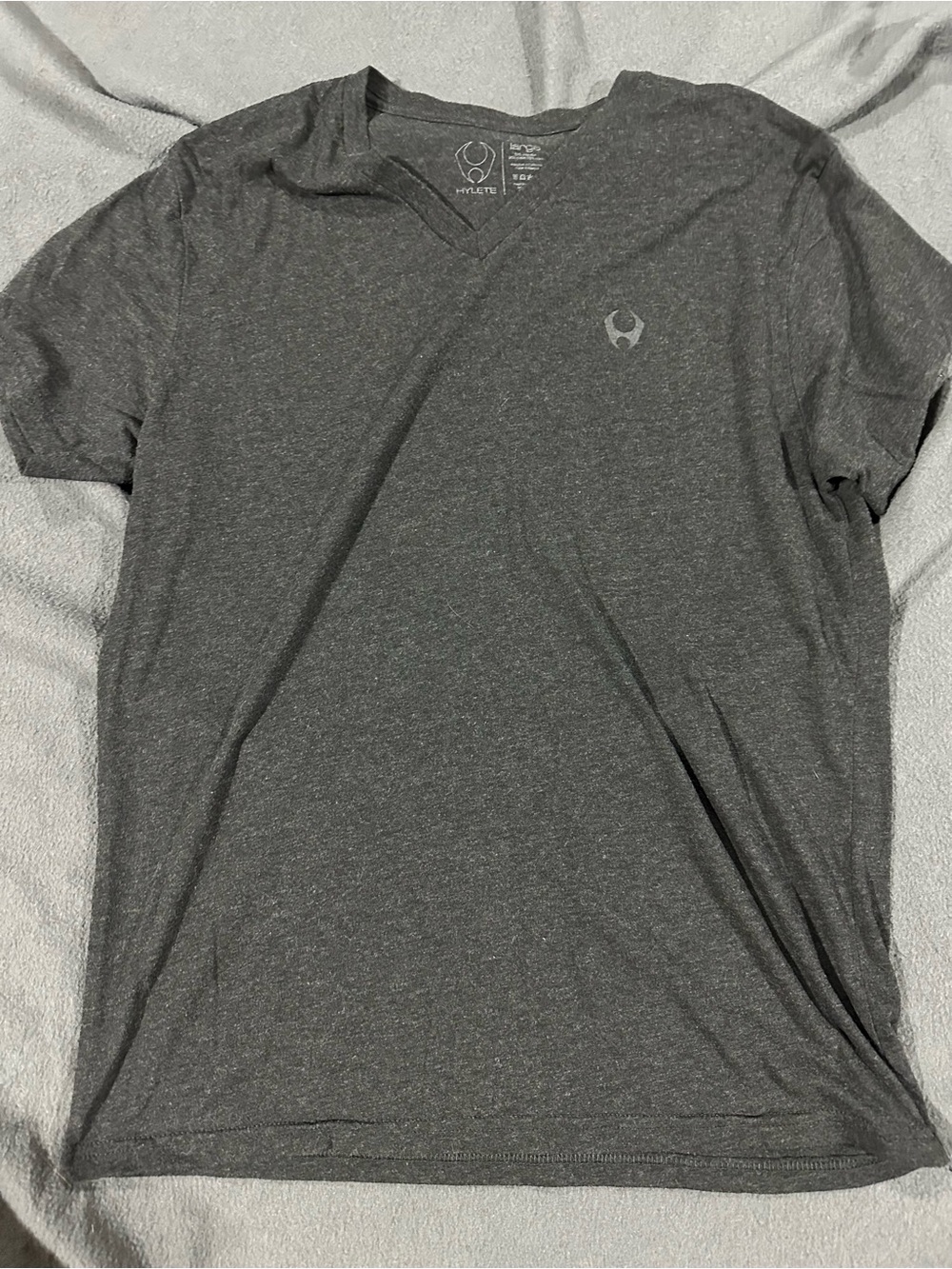 Hylete Charcoal Heather V-Neck Short Sleeve Tee